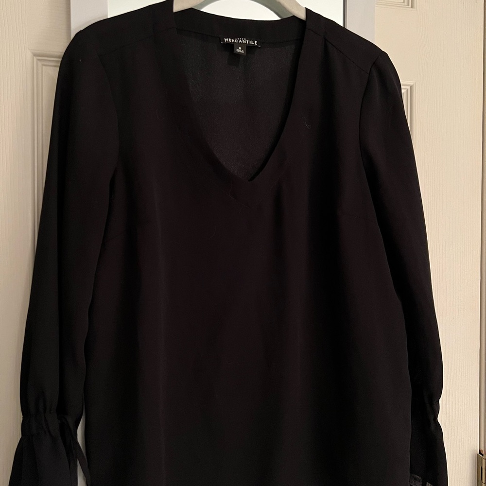 J crew black blouse